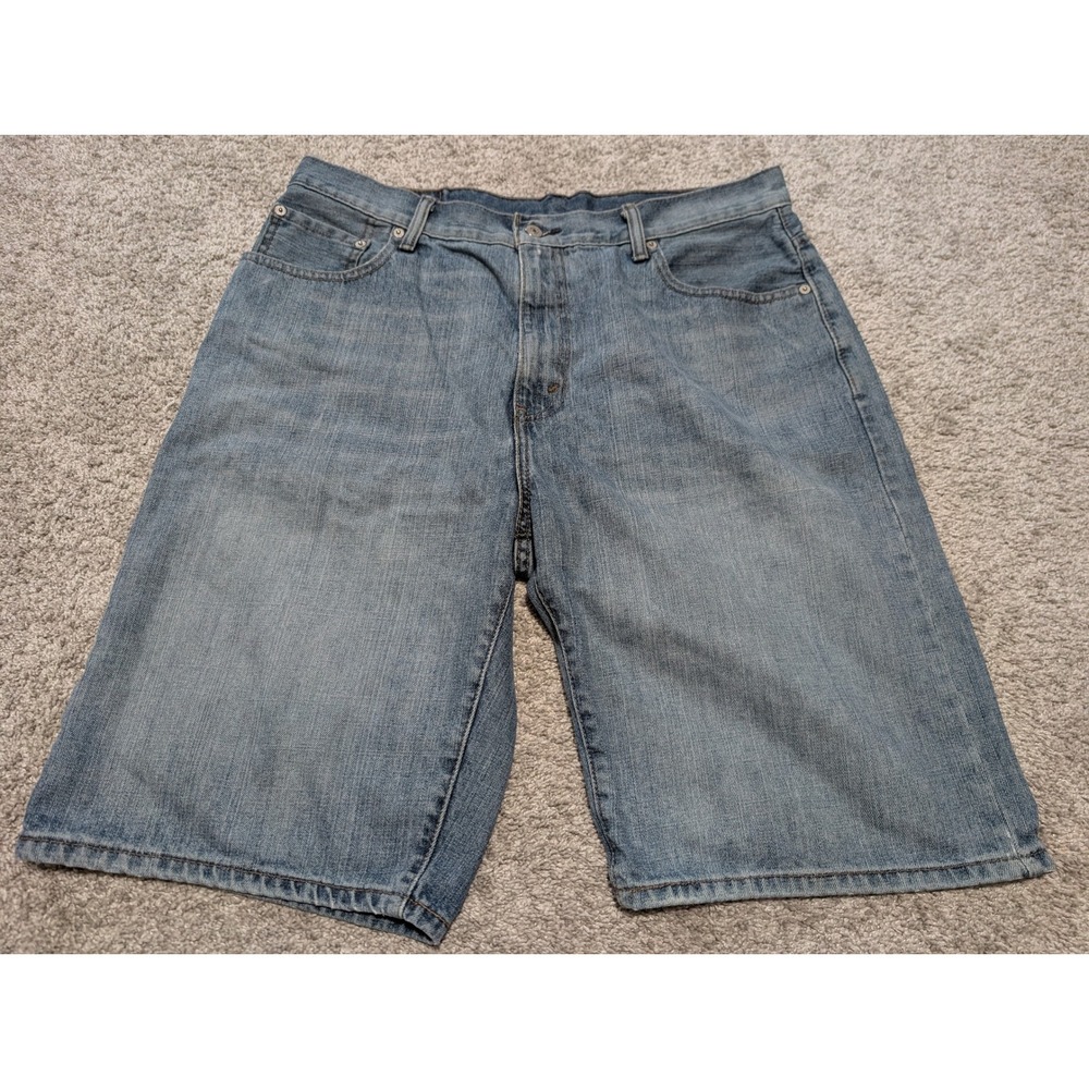 Levis 569‎ Shorts Mens 36 Blue Loose Straight Denim Medium Wash Baggy Skater Y2K